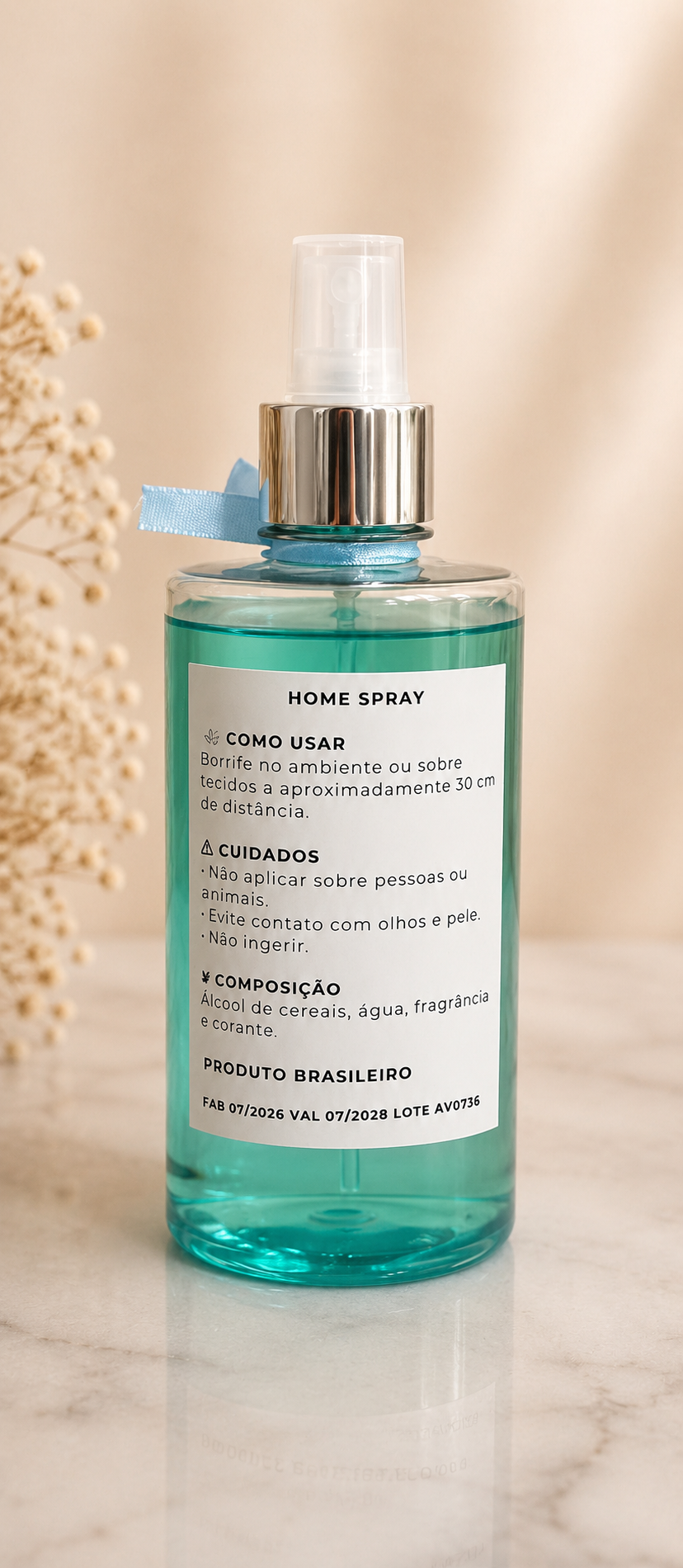 Verso do Home Spray Any & Vanilla 500 ml — VS Premium Home Fragrance